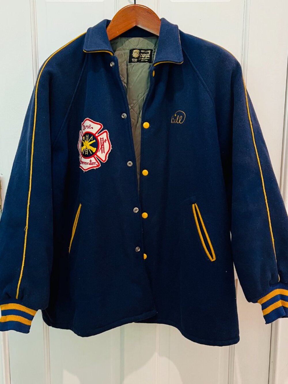 Vintage 50s Empire Wool Varsity Jacket Chain Stitch USA Union Made - Picture 3 of 16